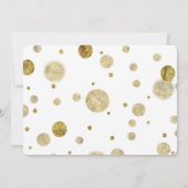 Gold Bokeh Confetti Stippen baby shower Kaart (Achterkant)