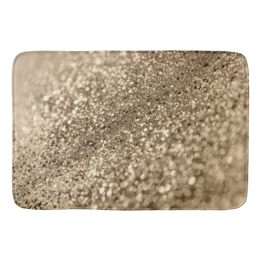 Gold Bokeh Glitter #1 (Faux Glitter) #decor #art Badmat (Voorkant)