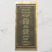 Gold Bokeh Lights gastprogramma Programmakaart (Achterkant)