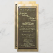 Gold Bokeh Lights gastprogramma Programmakaart (Voorkant / Achterkant)