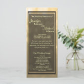 Gold Bokeh Lights gastprogramma Programmakaart (Staand voorkant)