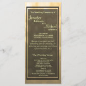 Gold Bokeh Lights gastprogramma Programmakaart (Voorkant)