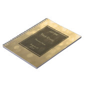 Gold Bokeh Lights Guest Book Notitieboek (Linkerzijde)