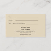 Gold Bokeh Lights Snowflakes Cadeaubon Kortingskaartje (Achterkant)