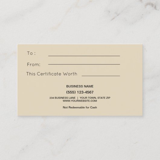 Gold Bokeh Lights Snowflakes Cadeaubon Kortingskaartje (Achterkant)