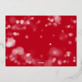 Gold Bokeh Lijsten Merry Kerstmis MULTI Foto Folie Feestdagenkaart (Achterkant)