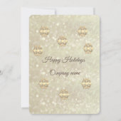 Gold bokeh luxe kerstfeestdag kaart (Achterkant)