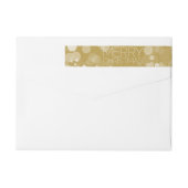 Gold Bokeh Modern Merry Kerstmis (Achterkant)