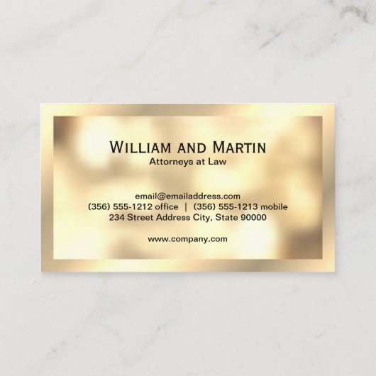 Gold Bokeh Monogram | QR-CODE-Visitekaartje Visitekaartje (Achterkant)