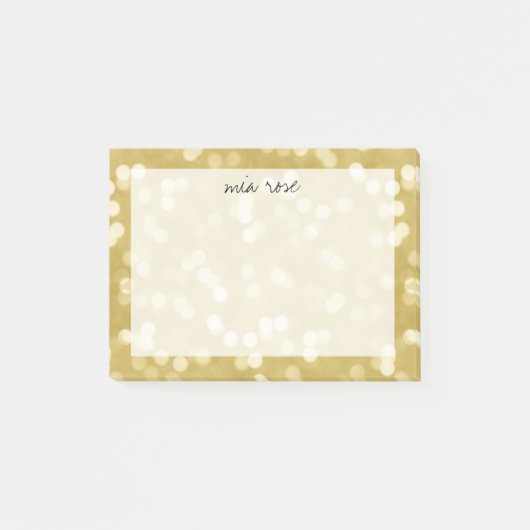 Gold Bokeh Pattern - Aangepast Post-it® Notes (Voorkant)
