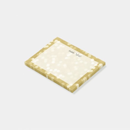 Gold Bokeh Pattern - Aangepast Post-it® Notes (Schuin)