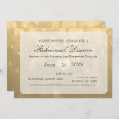 Gold Bokeh | repetitief diner Kaart (Voorkant / Achterkant)