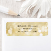 Gold Bokeh retouradres Etiket (Insitu)