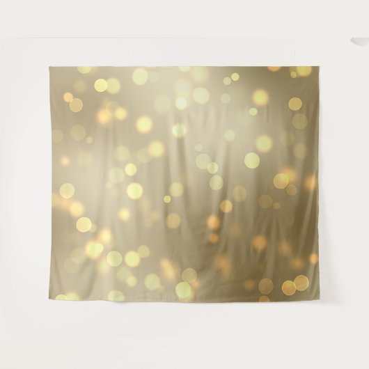 Gold Bokeh Tapestry Wandkleed (Voorkant (horizontaal))