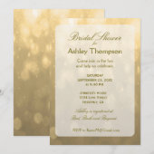 Gold Bokeh | VRIJGEZELLENFEEST Kaart (Voorkant / Achterkant)