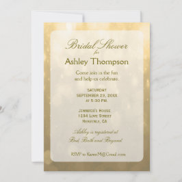 Gold Bokeh | VRIJGEZELLENFEEST Kaart