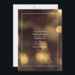 Gold Bokeh Wedding Invitation Kaart<br><div class="desc">Een uitnodiging voor een bruiloft met aspecten van goud.</div>