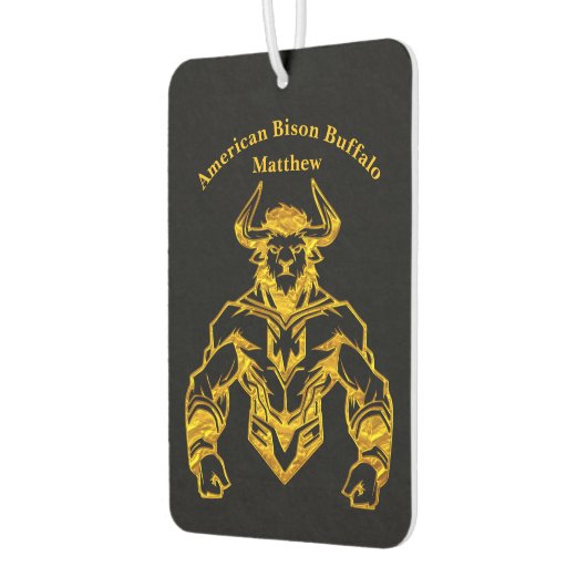 Gold Bold Bison grafisch ontwerp Luchtverfrisser (Links)