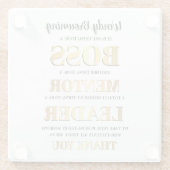 Gold & Bold Boss appreciatie week Glazen Onderzetter (Achterkant)