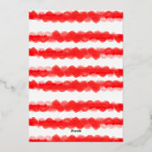 gold bold modern red retro photo frame folie feestdagenkaart (Achterkant)