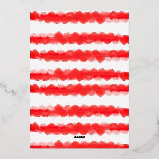 gold bold modern red retro photo frame folie feestdagenkaart (Achterkant)