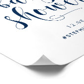 Gold Bold Script Baby shower Welkomstteken Poster (Hoek)