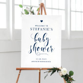 Gold Bold Script Baby shower Welkomstteken Poster