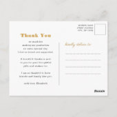 Gold Bold Script Modern 3 Foto Afstudeerder Hartel Briefkaart (Achterkant)