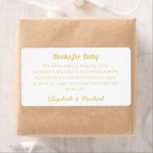 Gold Books for Baby Request Shower nodigt toevoegi Etiket (Insitu)