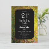 Gold Border 21e verjaardag Kaart (Staand voorkant)