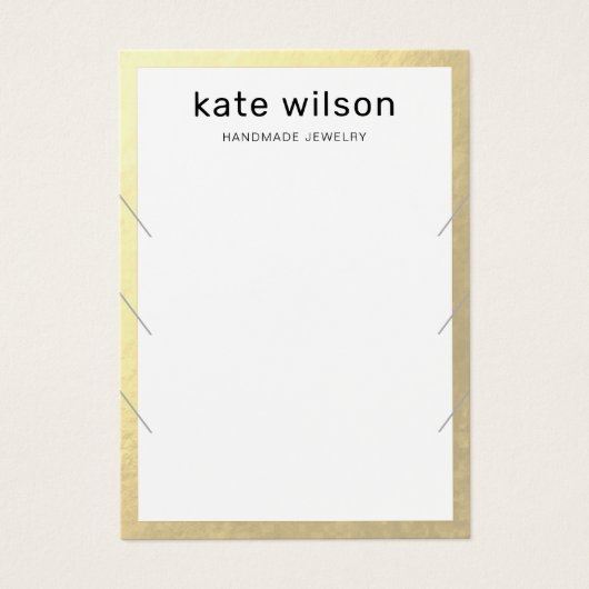 Gold Border 3 Ketting Bracelet Display Card Visitekaartje (Voorkant)