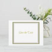Gold Border bewaart de datum Save The Date (Staand voorkant)