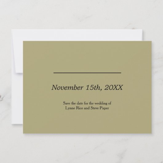 Gold Border bewaart de datum Save The Date (Achterkant)