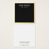 Gold Border Black Stud Earring Square Display Card Vierkante Visitekaartjes (Voorkant /achterkant)