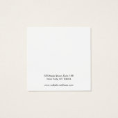 Gold Border Black Stud Earring Square Display Card Vierkante Visitekaartjes (Achterkant)