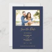 Gold border blue, met uitzondering van datumuitnod kaart (Voorkant)