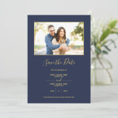 Gold border blue, met uitzondering van datumuitnod kaart (Staand voorkant)