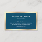 Gold Border Construction Monogram Visitekaartje (Achterkant)