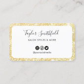 Gold Border Custom Loyalty-Kaart Visitekaartje (Achterkant)