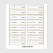 Gold Border Doorschijnend Clear Make-up Label (Vel)