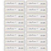 Gold Border Doorschijnend Clear Make-up Label (Voorkant)