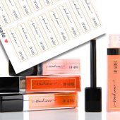 Gold Border Doorschijnend Clear Make-up Label