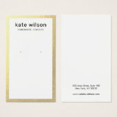 Gold Border Earning Display Card Visitekaartje (Voorkant /achterkant)