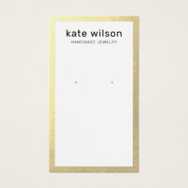 Gold Border Earning Display Card Visitekaartje