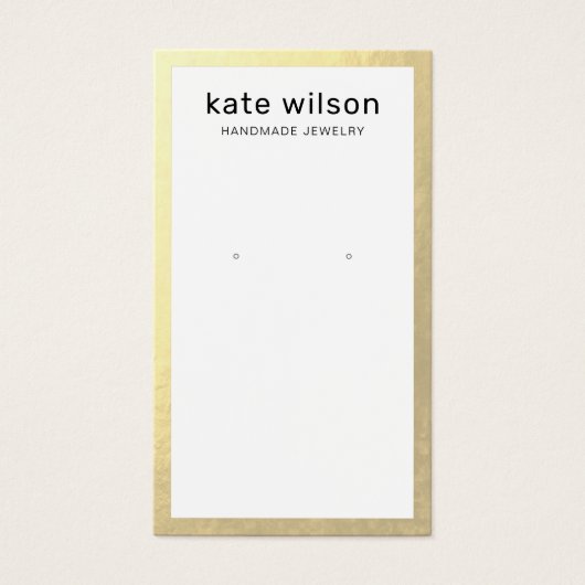 Gold Border Earning Display Card Visitekaartje (Voorkant)