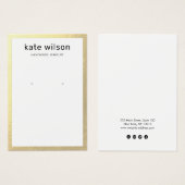 Gold Border Earning Display Card Visitekaartje (Voorkant /achterkant)