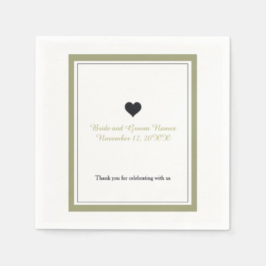 Gold Border Elegance Servetten (Voorkant)