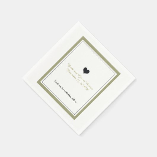 Gold Border Elegance Servetten (Hoek)