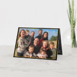 Gold Border Family Photo Chalkboard - kerstkaart Feestdagen Kaart<br><div class="desc">Gold Border Family Photo Chalkboard - kerstWenskaart</div>