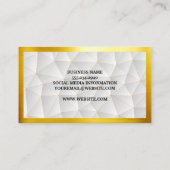 Gold Border | Geometrische moderne Visitekaartje (Achterkant)